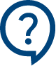 Icon of a speech bubble containing a question mark, representing asking a question, help, or requesting information.