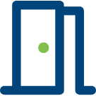 Icon of a conference room door