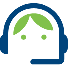 Icon of a persons head wearing a headset
